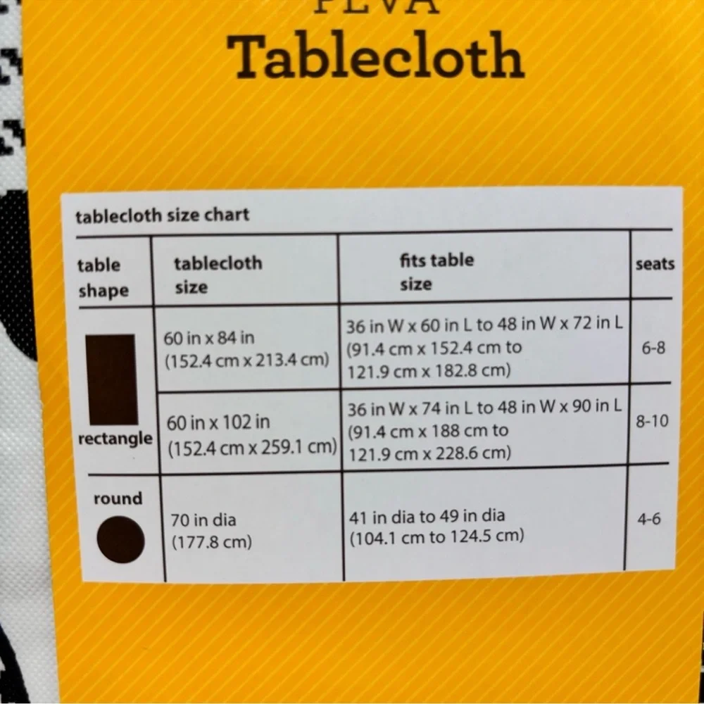 Harvest Peva Rectangle Tablecloth 60